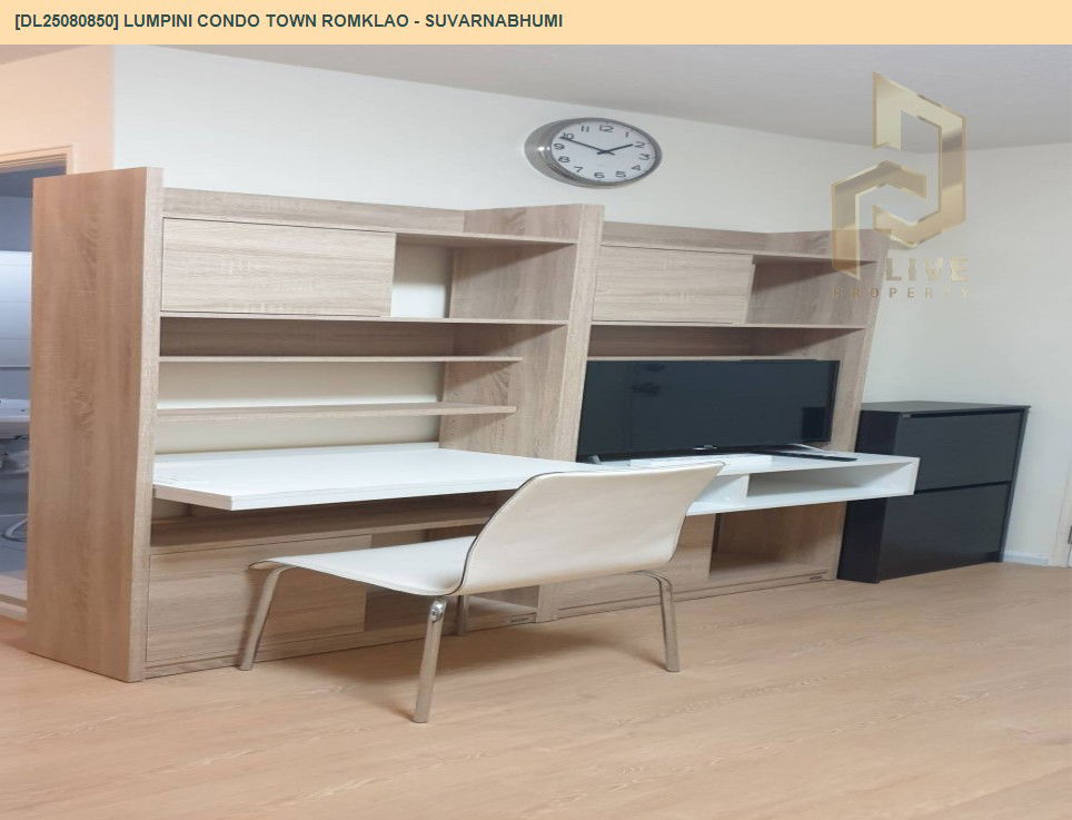 รูป DL25080850 ให้เช่าคอนโด ลุมพินี คอนโดทาวน์ ร่มเกล้า - สุวรรณภูมิ (Lumpini Condo Town Romklao - Suvarnabhumi) ใกล้ AIRPORT RAIL LINK ลาดกระบัง พร้อมเข้าอยู่ โทรด่วน 0638692663 LineID @534wlwof - รูปที่ 4/15