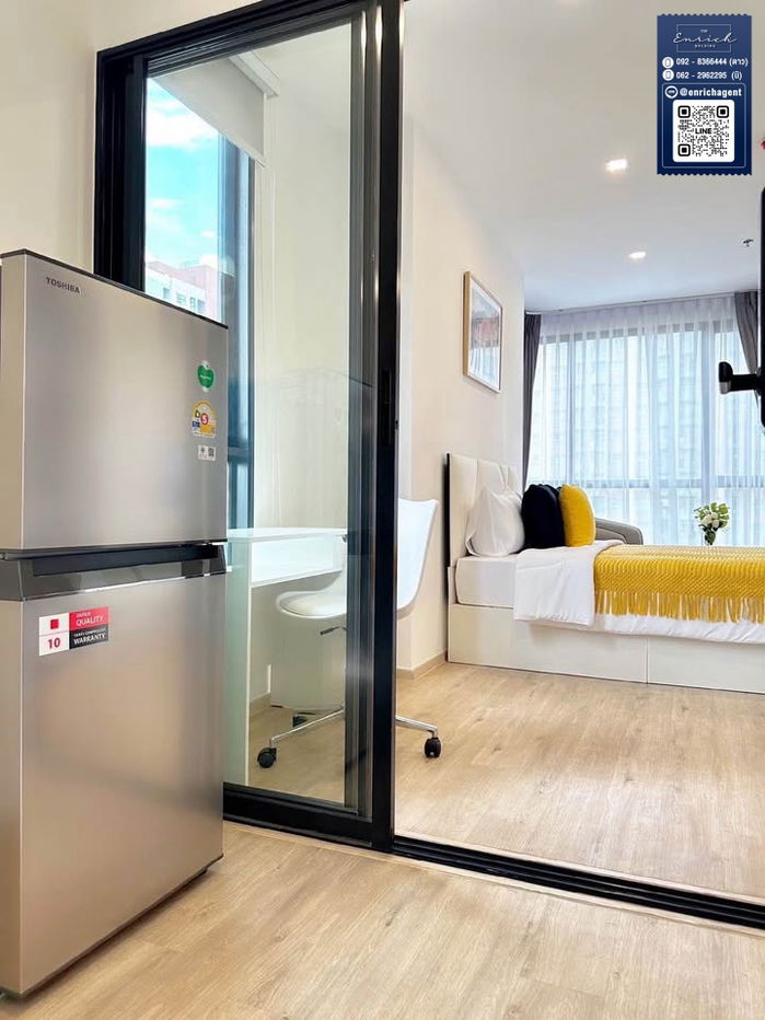 picture 💙For rent The Rich Rama 9 - Srinakarin, very new room, fully furnished, good price, ARL Hua Mak💙 Call 062-2962295 Ni // Line id: @enrichagent - 5/12