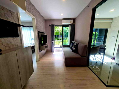Condos for rent 700 Year Sports Arena Chiang Mai : ✅Escent Park Ville for rent, 1 bedroom, 1st floor, beautiful garden view ☎️064-792-4426 (Ben)