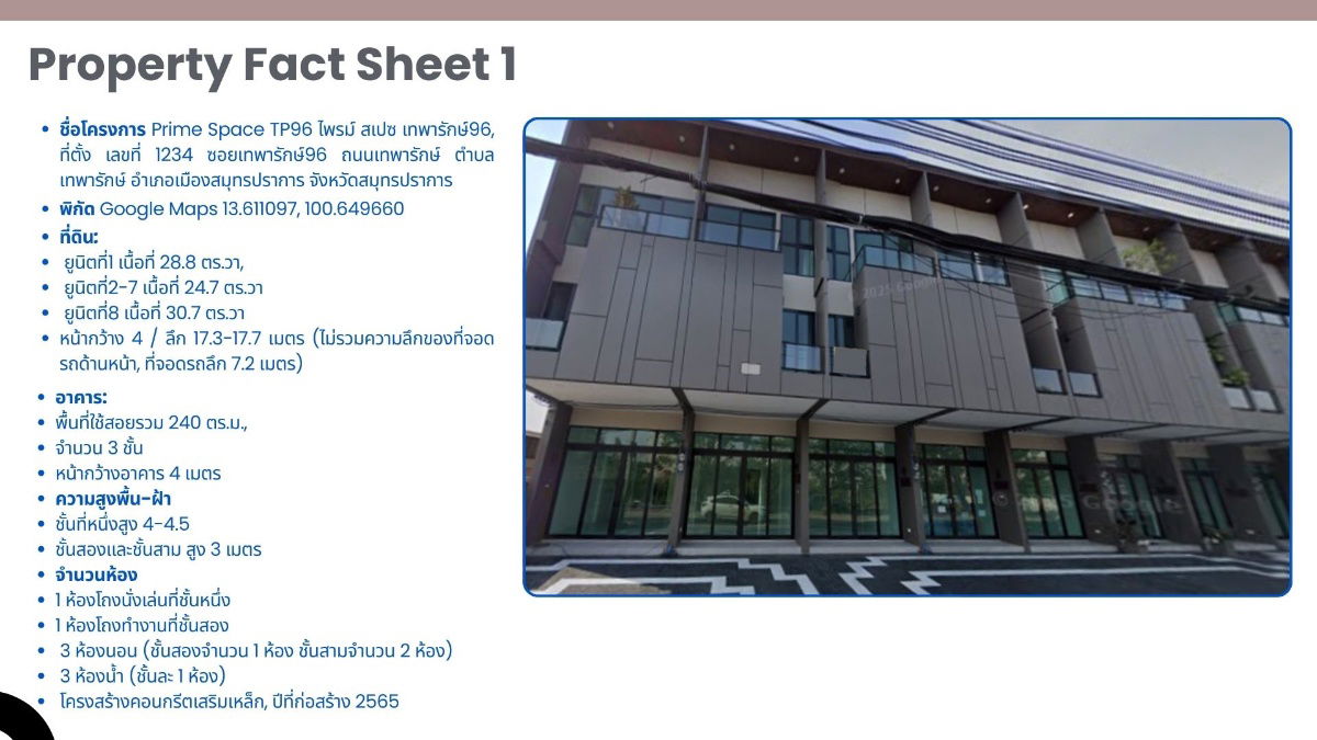 รูป โฮมออฟฟิศใหม่ เทพารักษ์ Prime Space TP96 – พร้อมใช้งาน ราคาพิเศษ! - รูปที่ 7/8