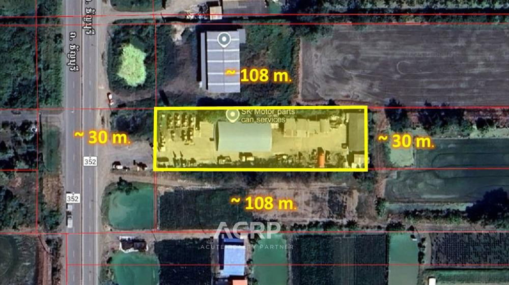 picture Land for Sale with Warehouse and Office 2 Rai Pathum Thani Ref no. 00160019 - 1/4