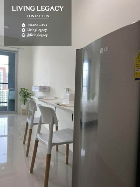 รูป LX47GN8S ให้เช่าคอนโด Asakan Place Srinakarindra 26 ตร.ม. ชั้น 27 line id : @livinglegacy - รูปที่ 7/12