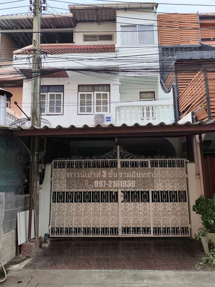 รูป ให้เช่าทาวน์เฮ้าส์ 3 ชั้น รามอินทรา กม. 4 พร้อมอยู่ 📞097-2161939 - รูปที่ 1/19