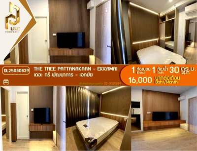 Condos for rent : DL25080839 Condo for rent, The Tree Pattanakarn - Ekkamai near สายสีส้ม, ready to move in, call urgently 0638692663 LineID @952jdxxk