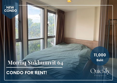 Moniiq Sukhumvit 64 | Price 11,000 baht | Beautiful room, new room, fully furnished, ready to move in