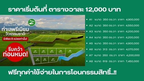 Subdivided Land for Sale – Khao Yai View, Moo Si, Pak Chong,Prime location for your holiday home near Bangkok
