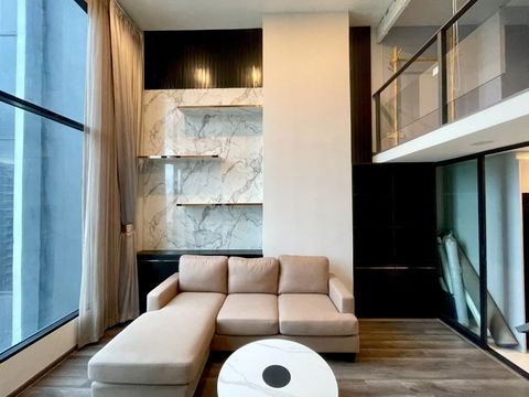 🎉 ให้เช่า! KnightsBridge Space พระราม 9 (Duplex ชั้นสูง วิวสวย)  ห้องสวย พร้อมเฟอร์ + เครื่องใช้ไฟฟ้าครบ เข้าอยู่ได้ทันที