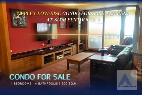 🔼🔽 AccomA 📩 Duplex low rise condo for sale and rent at Siam Penthouse 1 (AA38926)