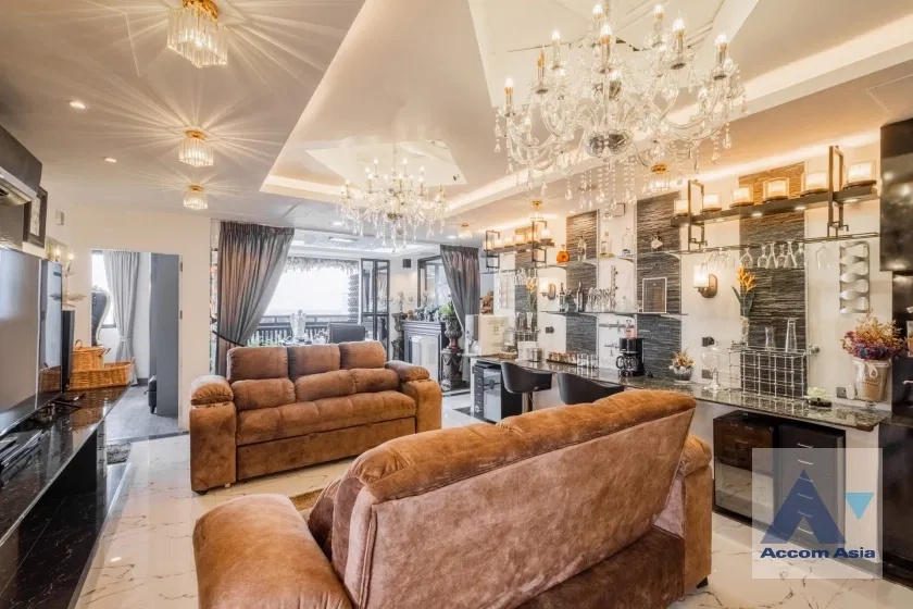 รูป 🔼🔽 AccomA 📩 Penthouse,Fully Furnished,Duplex Condo 3 BR Condominium @Vista Garden Prestige (AA23923) - รูปที่ 3/20