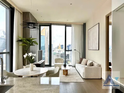 🔼🔽 AccomA 📩 Pet-Friendly Ultimate Luxury 1-Bed Corner Unit | Fully Furnished, Top Floor at SCOPE Langsuan