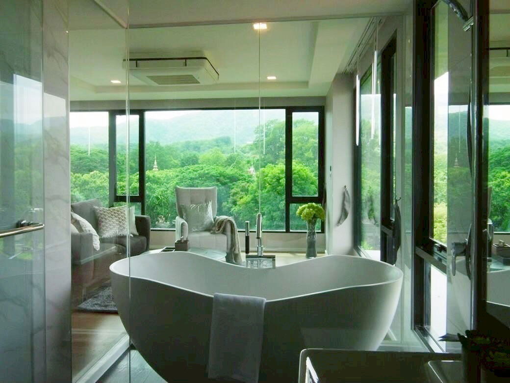 รูป คอนโดกลางเมือง ให้เช่าเดือนละ 80,000 บาท เดินทางเพียง 10 นาทีถึงม.เชียงใหม่ No.3C080 - รูปที่ 14/15