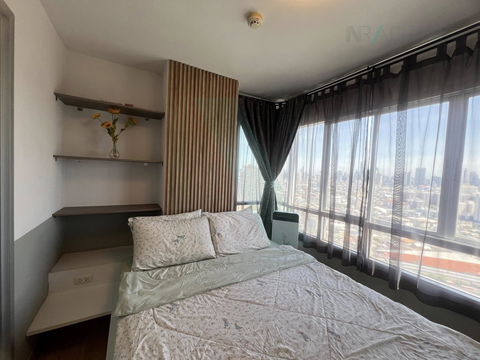 🚩 For Rent Condo THE TRUST RESIDENCE RATCHADA-RAMA 3 Building 1, Floor 32,1 bed room, Room size 32 sqm