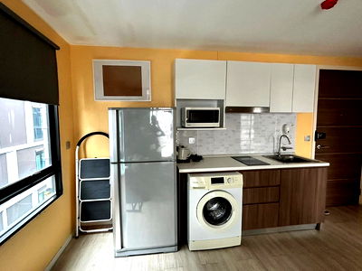 Condos for rent Lat Phrao : Don't delay! 🔥🔥 For rent: Atmoz Lat Phrao 71, 2-bedroom unit. Beautiful room, exactly as pictured. Fully furnished + washing machine included‼️