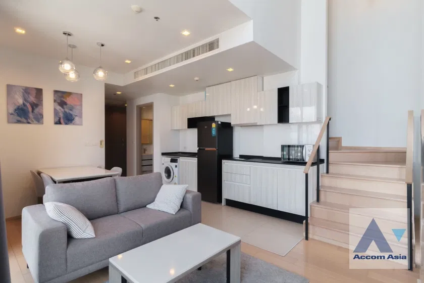 รูป 🔼🔽 AccomA 📩 Duplex Condo,Double High Ceiling 2 BR Condominium @HQ Thonglor (AA25489) - รูปที่ 4/18