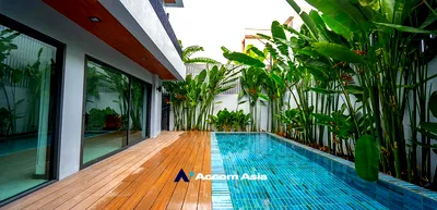 เช่าบ้านเดี่ยว พร้อมพงษ์ : 🔼🔽 AccomA 📩 Private Swimming Pool,Fully Furnished 4 BR House in Khlong Ton Nuea (AA23289)