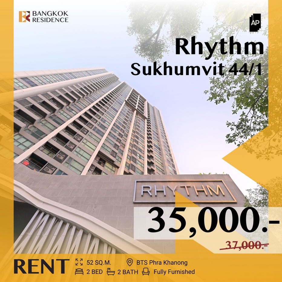 picture Rhythm Sukhumvit 44/1 💫Condo in CBD, Below Market Price 📌Near BTS Phra Khanong  - 1/6