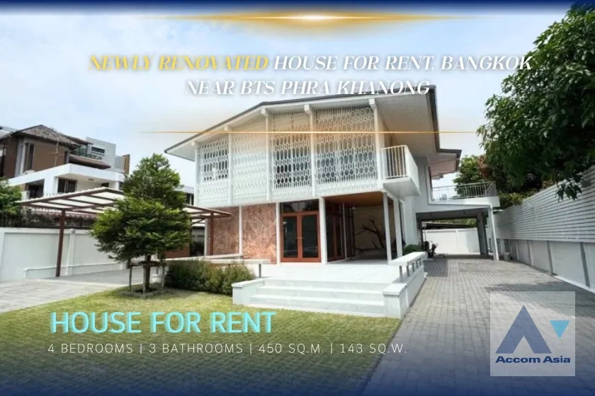 picture 🔼🔽 AccomA 📩 Rare find, Newly renovated House for Rent in Phra khanong, Sukhumvit (AA43826) - 1/20
