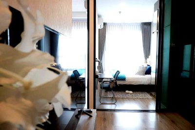 คอนโดให้เช่า : ให้เช่าคอนโด ไนท์บริดจ์ คอลลาจ รามคำแหง  (Knightsbridge Collage Ramkhamhaeng) ห้องว่างพร้อมอยู่ 28 สิงหา 68🍁นัดชมห้องด่วน 🟥LINE : @propertybkk1