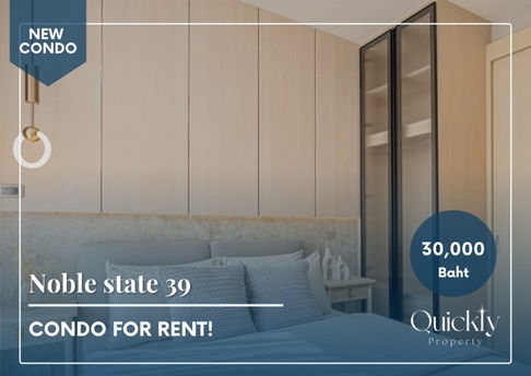 Noble State 39 | Price 30,000 baht | Beautiful room, new room, fully furnished, ready to move in