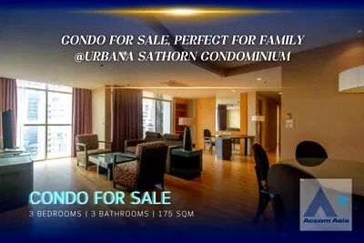 Condos for rent : 🔼🔽 AccomA 📩 Fully furnished condo for Sale and Rent, Spacious for family at Urbana Sathorn Condominium (1513149)