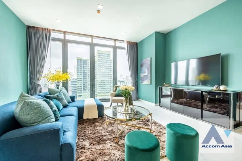 picture 🔼🔽 AccomA 📩 Luxury high-rise condominium with elegant blue interiors at The Monument Thong Lo   - 3/19