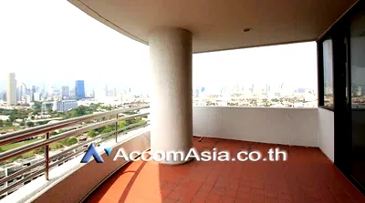 คอนโดให้เช่า : 🔼🔽 AccomA 📩 Contemporary duplex condo with large balcony and panoramic view in Sathorn (1521532)