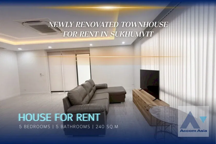 picture 🔼🔽 AccomA 📩 Newly renovated townhouse 5 beds for rent in Sukhumvit (AA43569) - 1/20