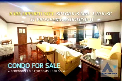 คอนโดให้เช่า : 🔼🔽 AccomA 📩 Rare opportunity, spacious like a house at Promsuk Condominium (AA37481)