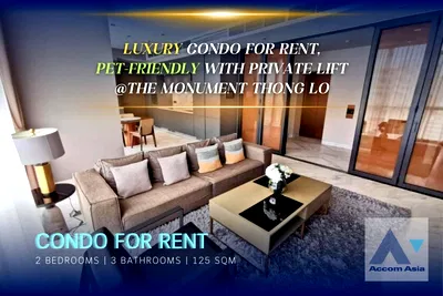 คอนโดให้เช่า : 🔼🔽 AccomA 📩 Fully furnished, Luxury Condo For Rent and Sale @ The monument thong lo (AA36005)