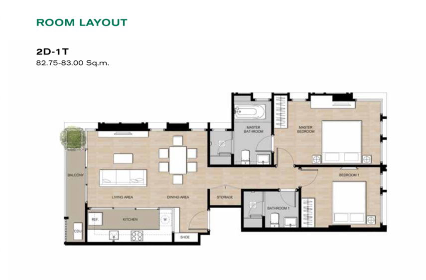 รูป 📍For Rent! Mori Haus 2 ห้องนอน 82.8 ตรม ชั้น 3 วิวด้านใน อาคาร A ห้องมุม มีอ่างอาบน้ำ 📍เพียง 60,000 บาท! - รูปที่ 18/18