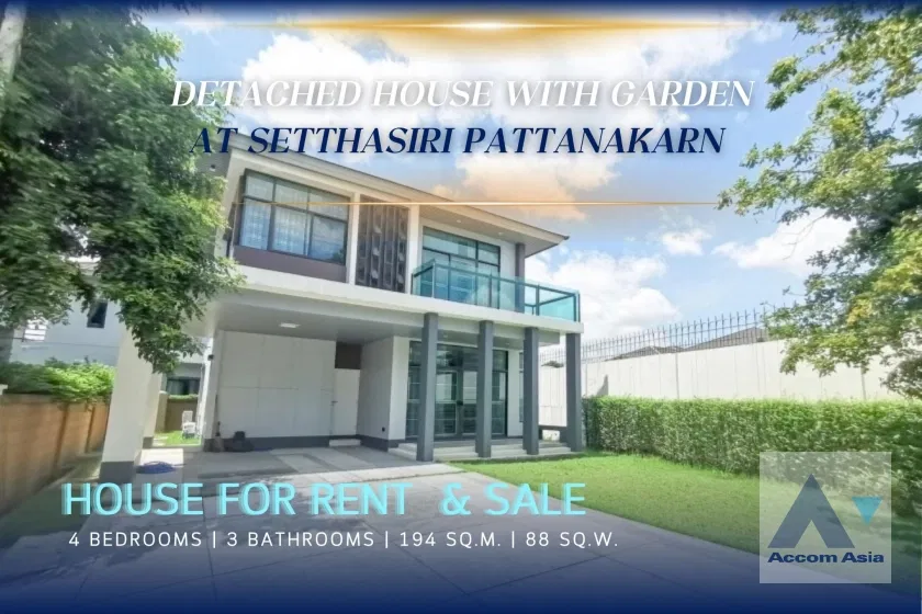 picture 🔼🔽 AccomA 📩 Fully furnished house in secured compound at Setthasiri Pattanakarn (AA32706) - 1/11
