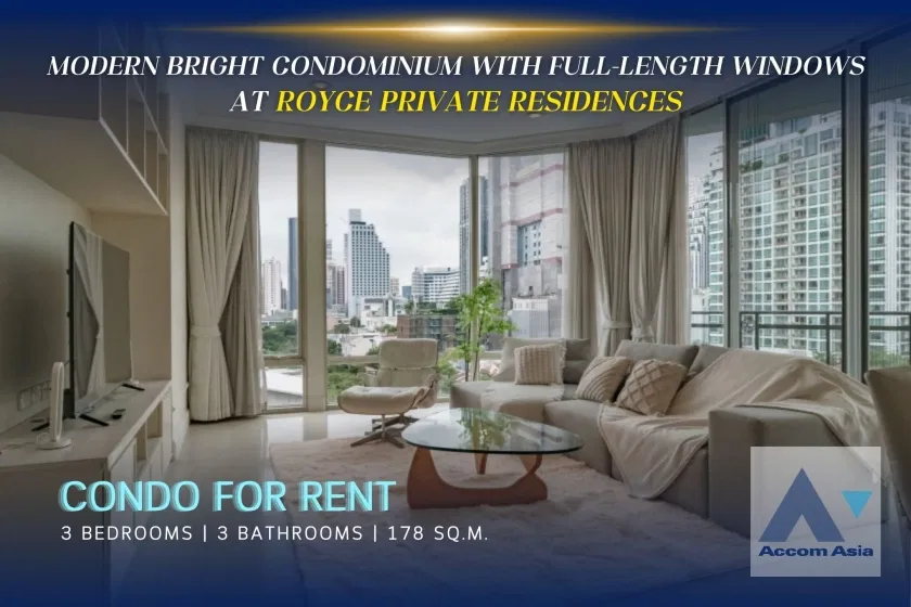 picture 🔼🔽 AccomA 📩  Modern Bright Condo with Full-Length Windows in Sukhumvit (AA30109) - 1/20