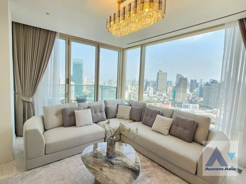 picture 🔼🔽 AccomA 📩 Refined riverfront condo at Four Seasons Sathorn, panoramic skyline view (AA38968) - 1/20