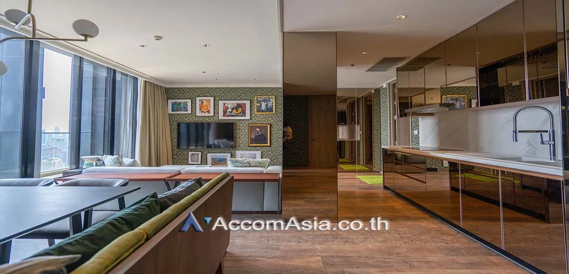 รูป 🔼🔽 AccomA 📩 Duplex Condo,Fully Furnished 3 BR Condominium @Noble Ploenchit (AA25140) - รูปที่ 3/14