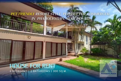 🔼🔽 AccomA 📩 Classic home with private pool and garden in Phaholyothin (AA13424)