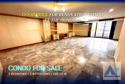 คอนโดให้เช่า : 🔼🔽 AccomA 📩 Good deal for renovation Bangkok near BTS Asok - MRT Sukhumvit at The Concord (13002307)