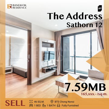 🎯The Address Sathorn 12,prime cbd location near BTS Surasak
