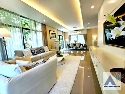 Houses for rent MRT Si Kritha  : 🔼🔽 AccomA 📩  4 BR House @Setthasiri Pattanakarn (AA27534)