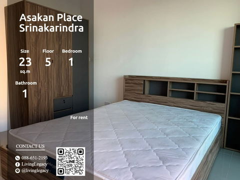 SP9DXO ให้เช่าคอนโด Asakan Place Srinakarindra 23 ตร.ม. ชั้น 5 line id : @livinglegacy