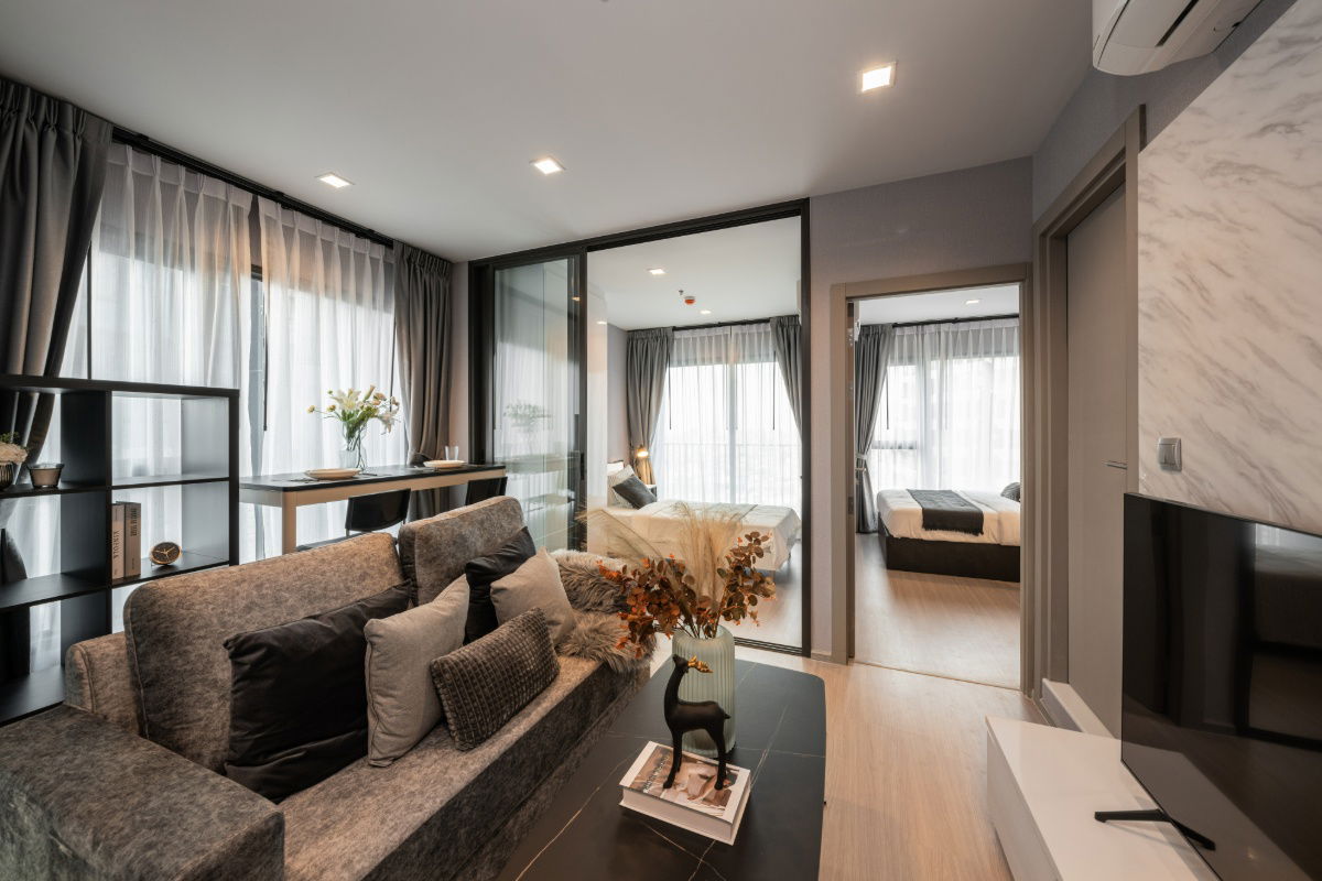 รูป Life Asoke Rama9 2 Bed 1 bath for rent with full decoration - รูปที่ 4/12