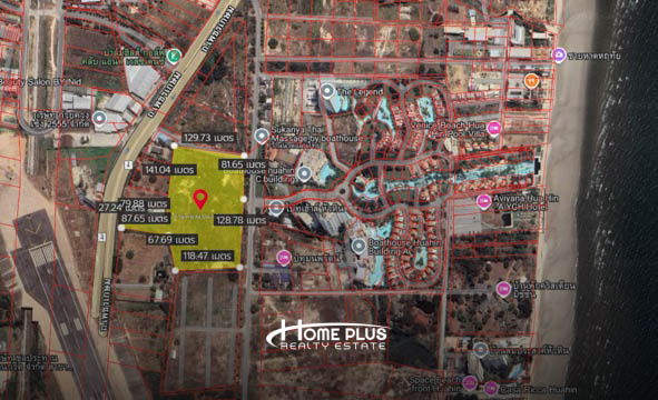 รูป ที่ดินใกล้โบ๊ทเฮ้าส์ หัวหิน อำเภอชะอำ เพชรบุรี เนื้อที่ 19 ไร่ 3 งาน 59 ตารางวา - รูปที่ 15/15