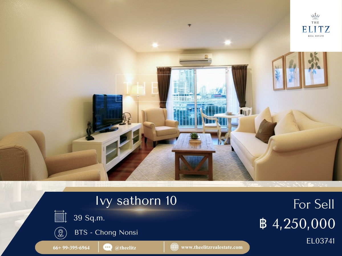 รูป ✨ Rare Opportunity!! Ivy Sathorn 10 ห้องสวย ทำเล CBD เชื่อมต่อทุกความสะดวก ราคาพิเศษ 💯 - รูปที่ 1/8