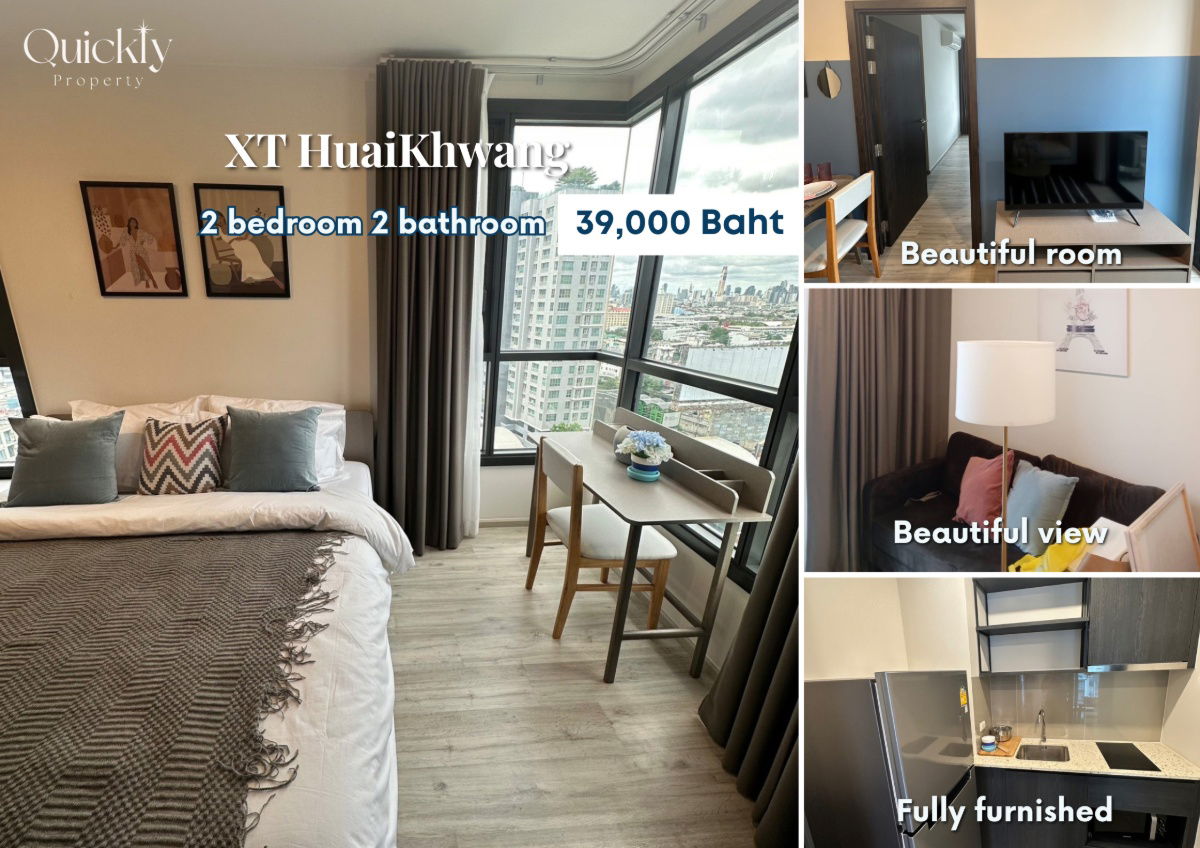 รูป XT HuaiKhwang | ราคา 39,000 บาท | ห้องสวย ห้องใหม่ เฟอร์นิเจอร์ครบ พร้อมเข้าอยู่ - รูปที่ 1/13