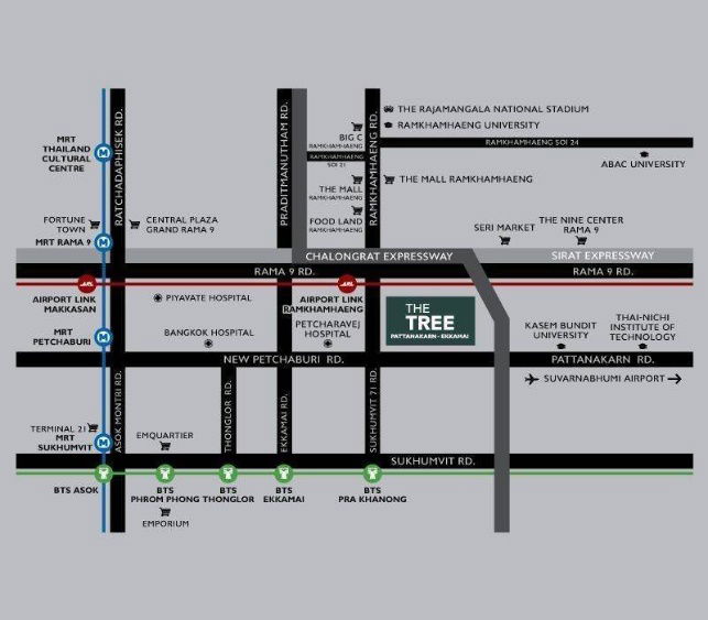 รูป ขายคอนโด The Tree Pattanakarn-Ekkamai ชั้น 6 ตกแต่งพร้อมเข้าอยู่ ทำเลดี ใกล้ ม.รามคำแหง - รูปที่ 18/18