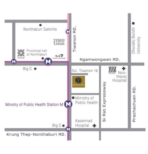 รูป ขายคอนโด 2 ห้องนอน แต่งครบ น็อตติ้งฮิลล์ ติวานนท์-แคราย ใกล้ MRT กระทรวงสาธารณสุข  - รูปที่ 3/19