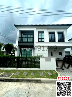 Houses for rent เทสโก้โลตัส ลำลูกกา คลอง 6 : For rent: 2-storey detached house, The Ricco Residence Prime, Wongwaen-Hathai Rat, corner house, ready to move in.
