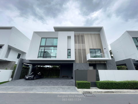 ให้ เช่า บ้านเดี่ยว นันทวัน พระราม 9-ศรีนครินทร์ ติด รร นานาชาติ Wellington  ใกล้ Club House