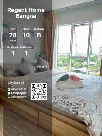 picture T1QDOZ Condo For Rent Regent Home Bangna 28 Sq.M. Floor 10 Building B line id : @livinglegacy - 1/6