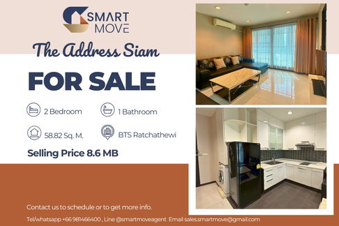 🔥 For Sale !!🔥 Code C20230107215..........The Address Siam, 2 bedroom, 2 bathroom, Spacious room, furnished, Special Deal!!📣📣