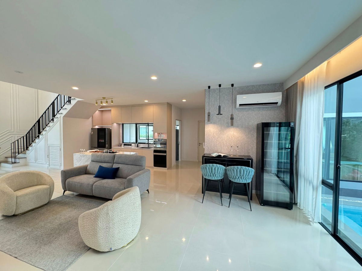 รูป บ้านใหม่หรู วิวติดทะเลสาบ หลังใหญ่สุดในโครงการ หมู่บ้านบุราสิริ ปัญญาอินทรา - รูปที่ 9/24